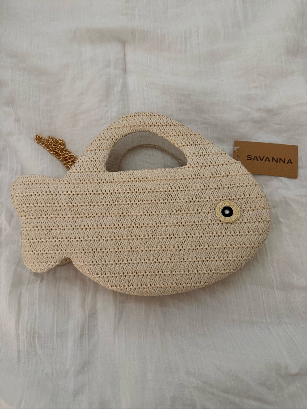 Savanna Cream Fish-Shaped Purse (new with tag)